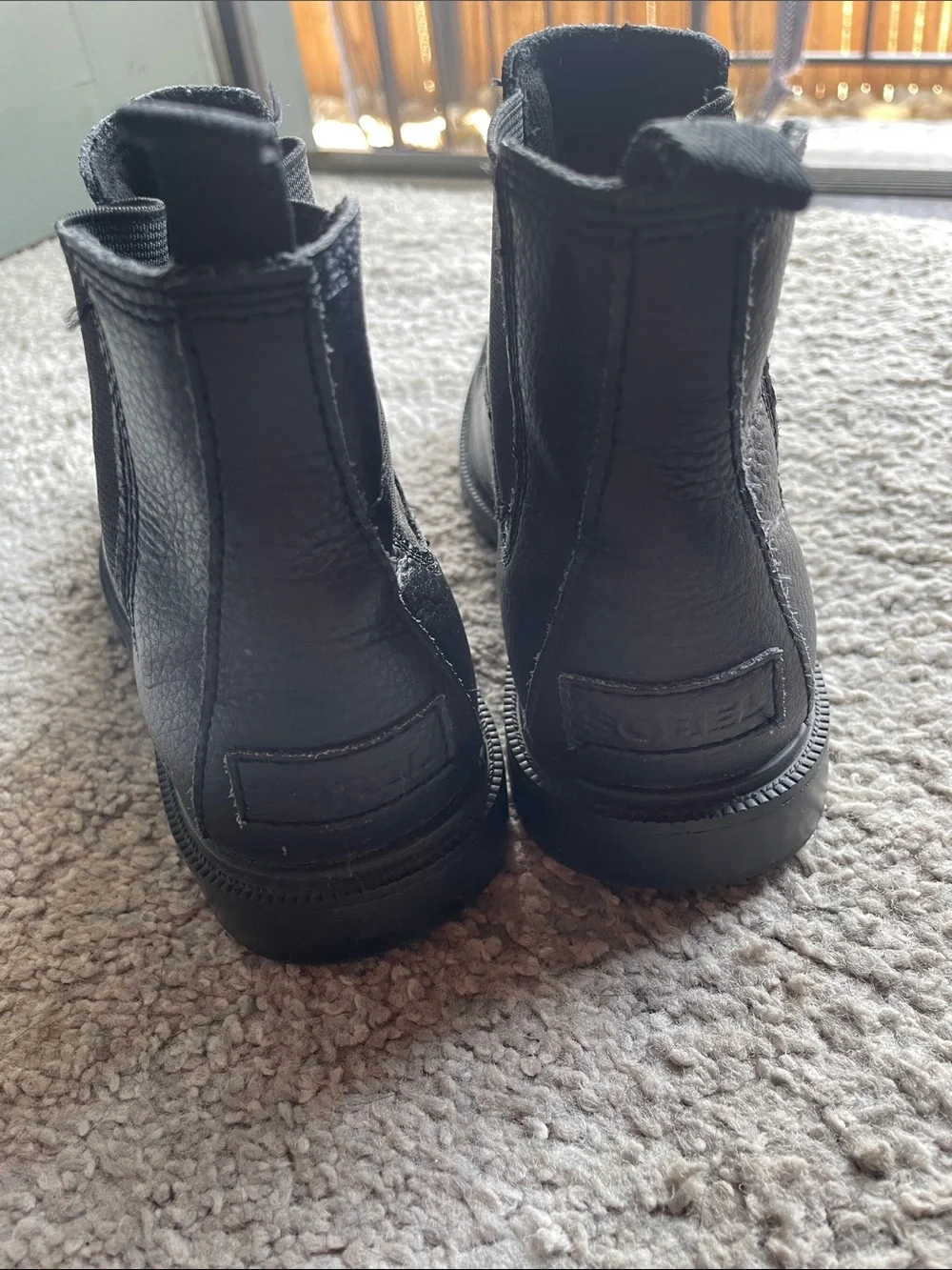 Youth Sorel Black Chelsea Boots - Rugged Slip-On Comfort.
